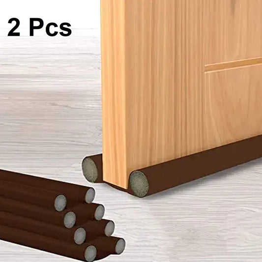 Door Gap Sealer & Draft Stopper (Pack of 2) – Soundproof, Dustproof, Waterproof Fabric Door Protector – Brown