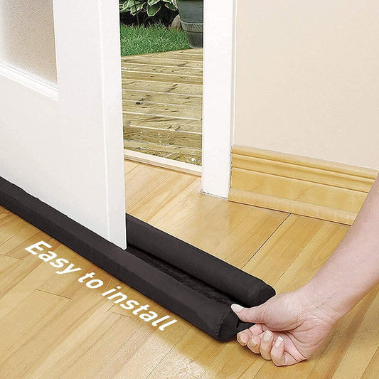 Door Gap Sealer & Draft Stopper (Pack of 2) – Soundproof, Dustproof, Waterproof Fabric Door Protector – Brown